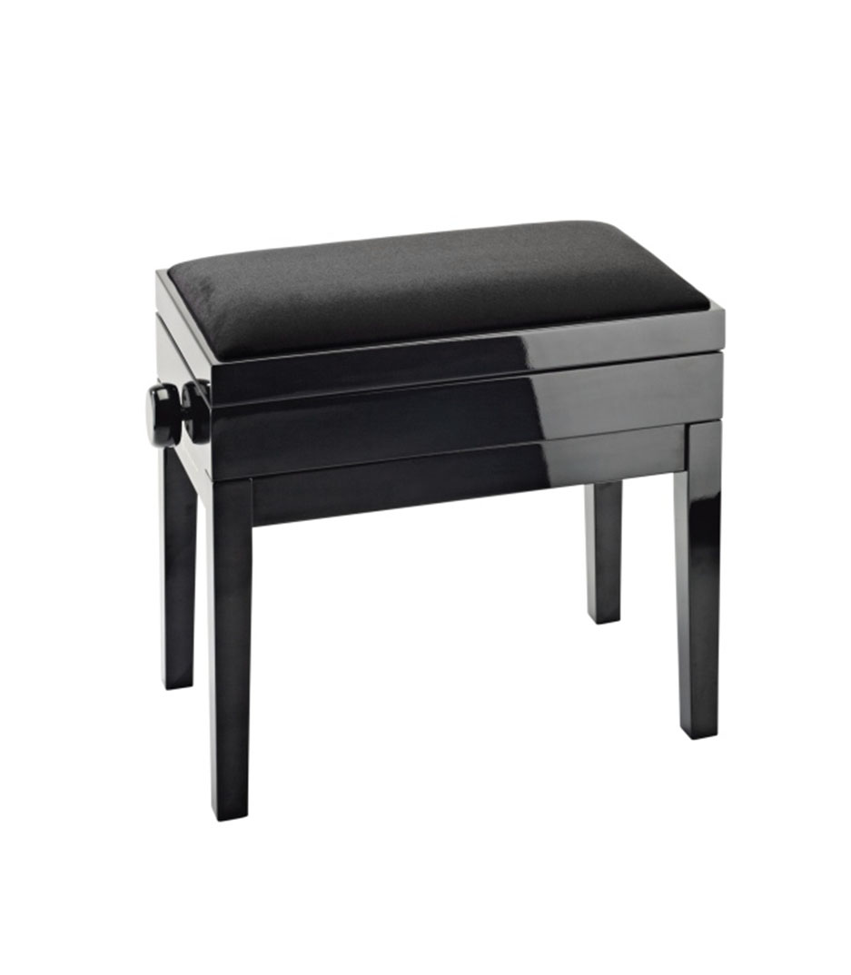 K&M Piano Bench with Sheet Music Storage Black Glossy