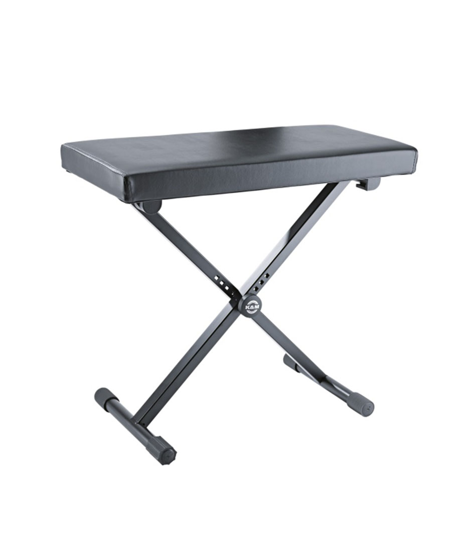 K&M Wide keyboard bench height adjustable black