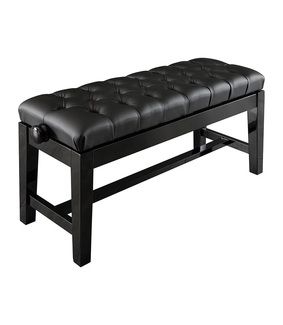 CGM Duet Concert Piano Stool Black gloss, black simulated leather